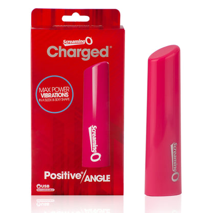 Screaming O Charged Positive Angle Rechargeable Massager - Pink