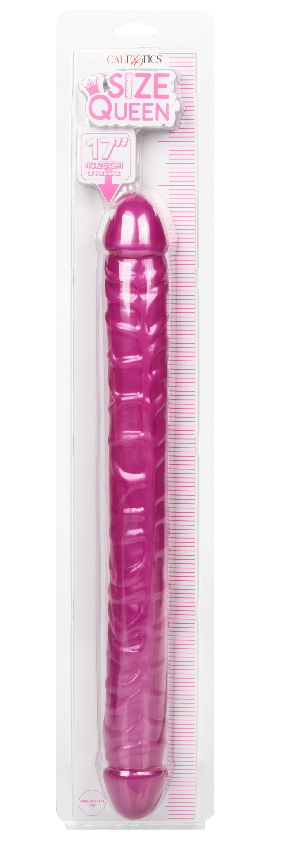 CalExotics Size Queen 17" Dual-Ended Dong – Pink