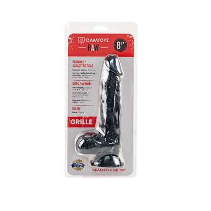 Camtoyz Realistic Dildo Grille with Suction Cup - Black