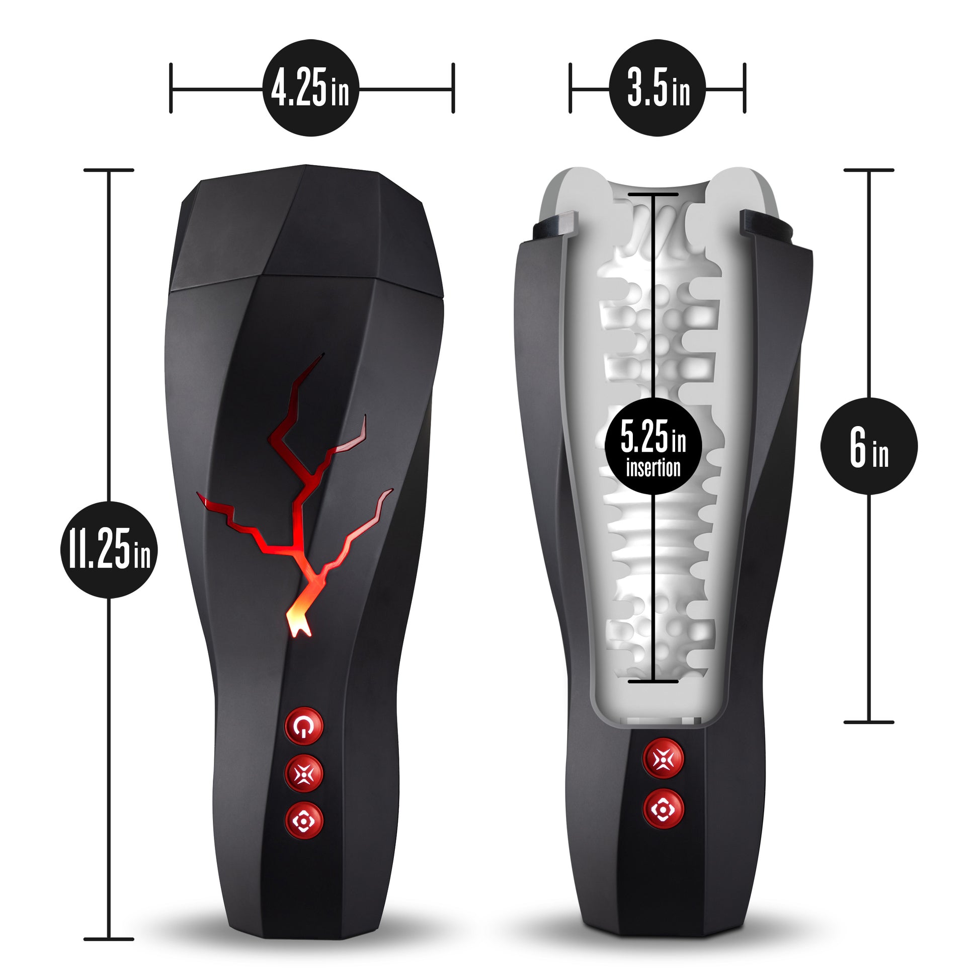 Blush M for Men Storm Masturbator Cup with 7 Vibration Functions - White