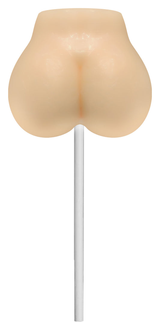 Lusty Lickers Candy Ass Butter Rum Pop – Ass Shaped Lollipop – Beige
