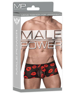 Male Power Kiss Me Mini Shorts – Sheer Black – Small