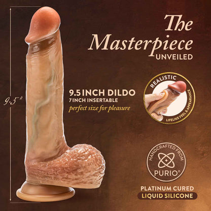Blush Raphael 9.5 Inch Realistic Dildo with Suction Cup - Tan