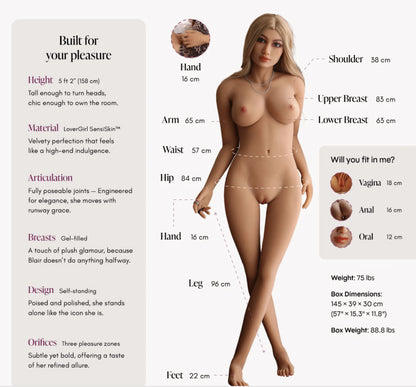 Doll Blair Powered Vanilla 5ft 2" - Enhanced Interactive Doll
