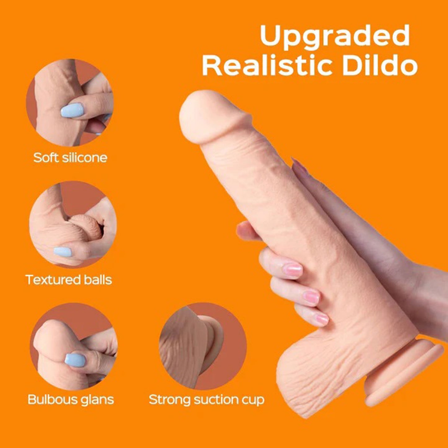 Kenzo App Controlled 9.5" Big Realistic Thrusting Dildo - Beige