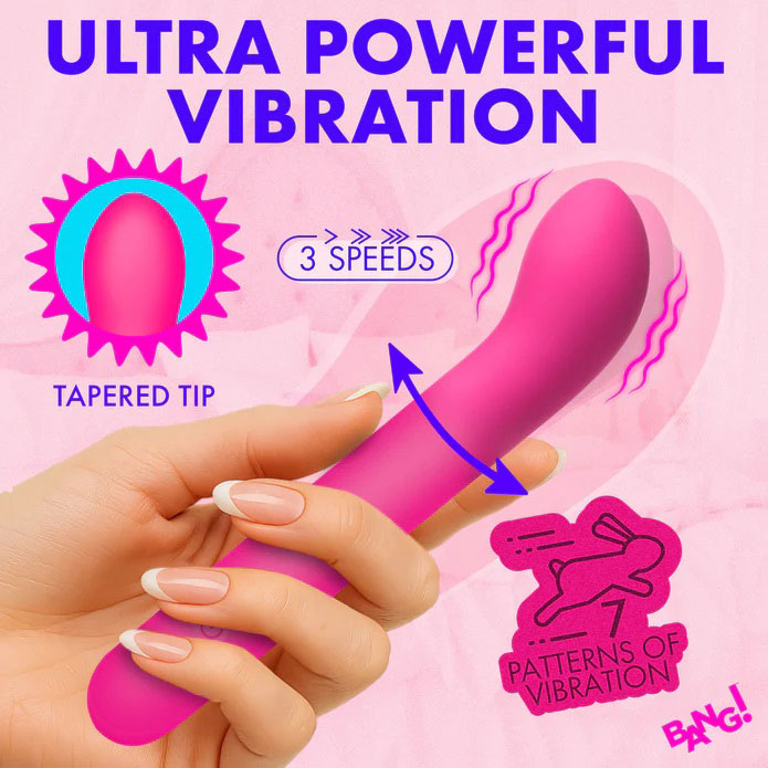 XR Brands G-Spot Flexible Silicone Vibrator – Pink