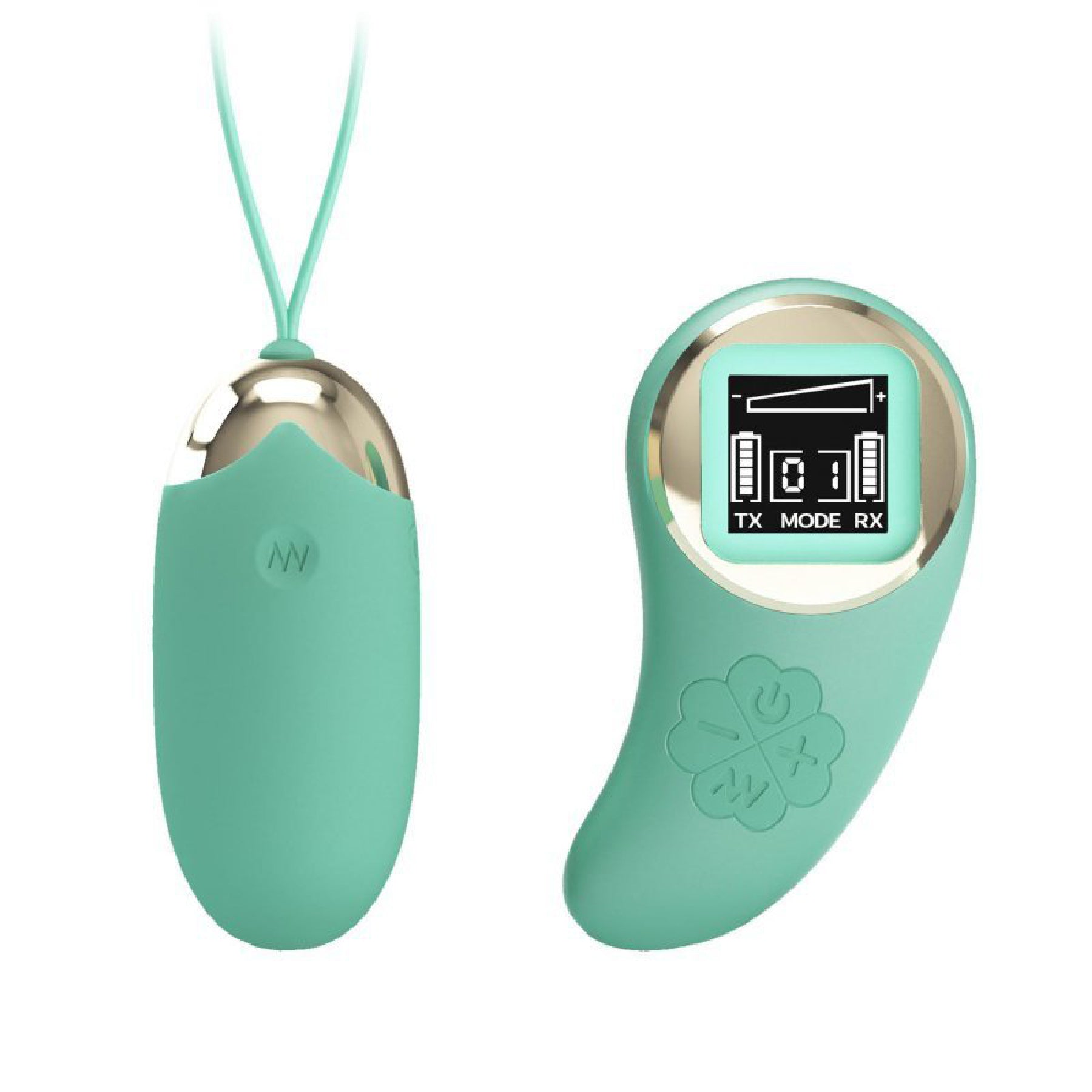 Pretty Love Mina Vibrating Remote Control Egg - Turquoise - 10 Vibration Settings