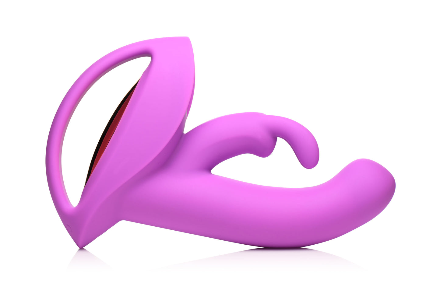 XR Brands Come Hither Rocket Silicone Vibrator - Purple - G-Spot and Clitoral Stimulation