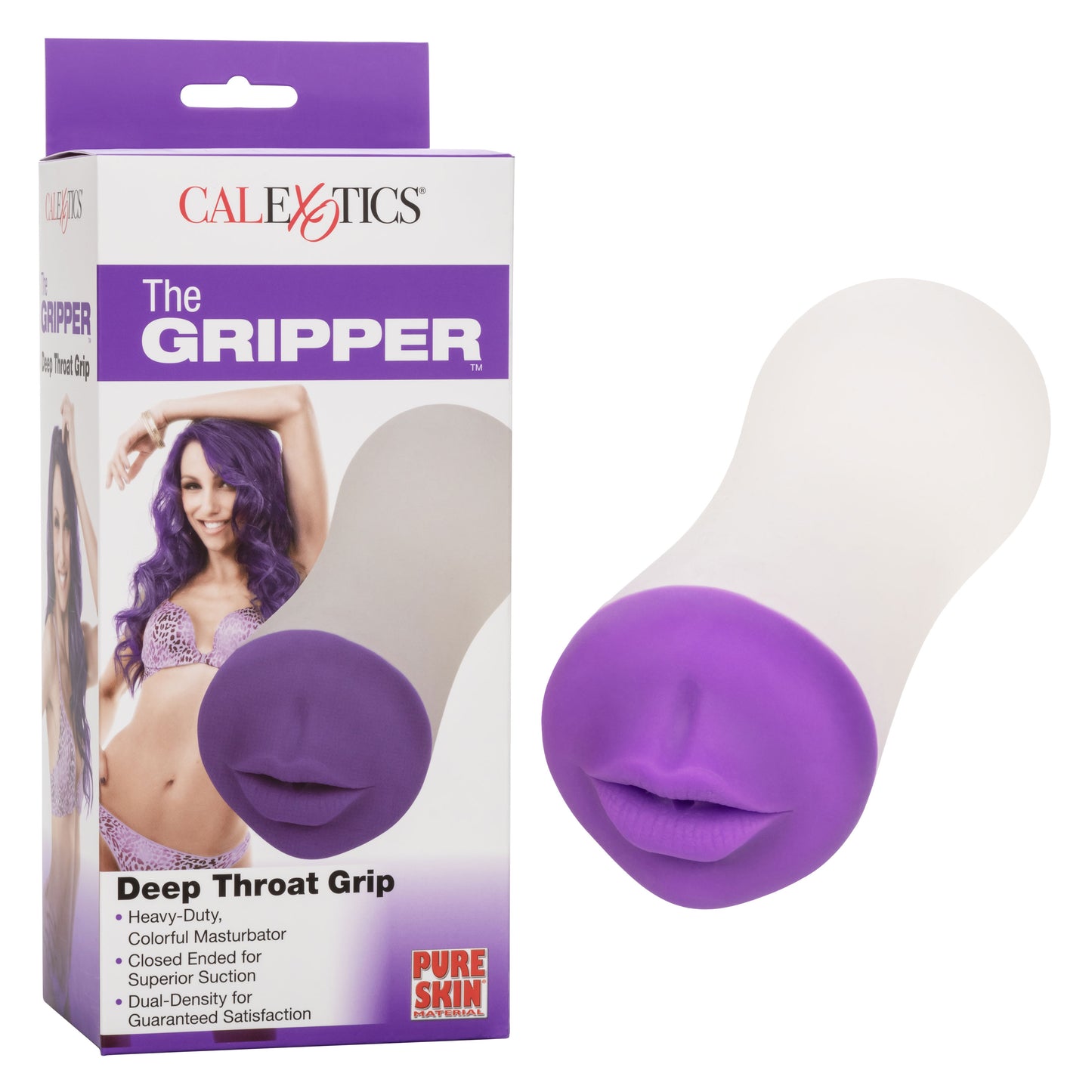 CalExotics Gripper Deep Throat Grip – Purple – Closed Ended Masturbator