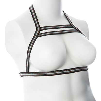 Voodoo Toys Gender Fluid Silver Lining Harness – Multi-Color, Large/XXLarge