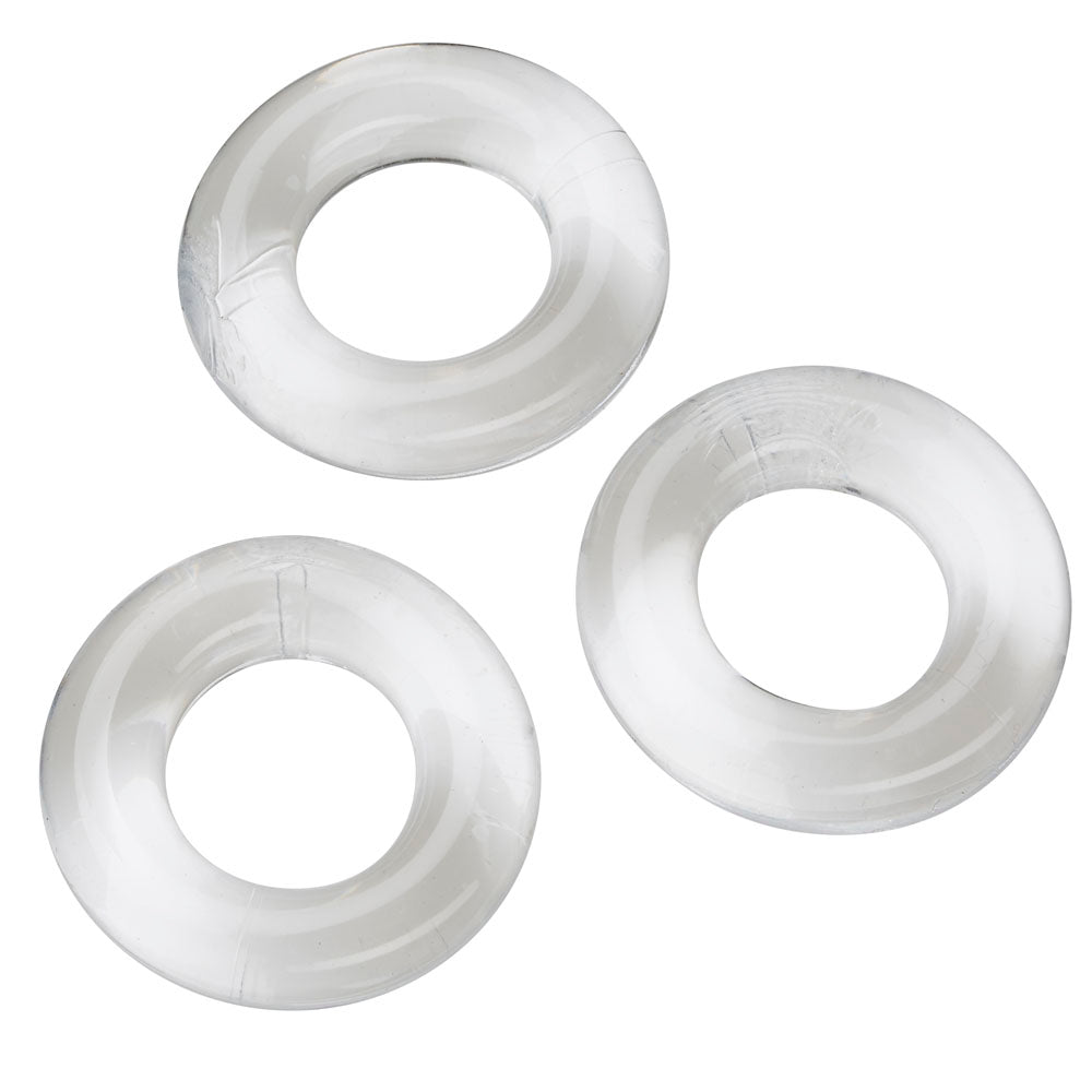 Cloud 9 Novelties Super Stretch Beaded Stay Hard Ring Combo - Clear