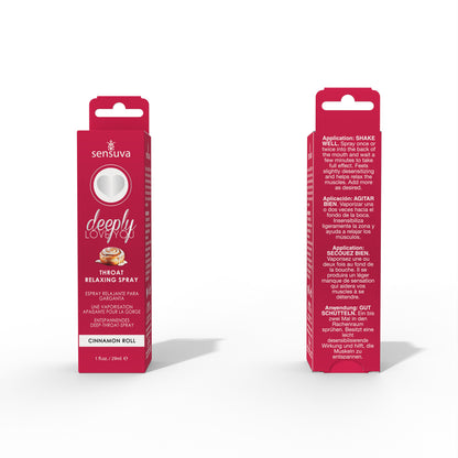 Sensuva Deeply Love You Throat Relaxing Spray - Cinnamon Roll - 1 Fl. Oz.