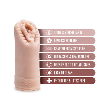 Blush Alyssa Male Stroker - Beige - Ribbed Interior with Pleasure Beads