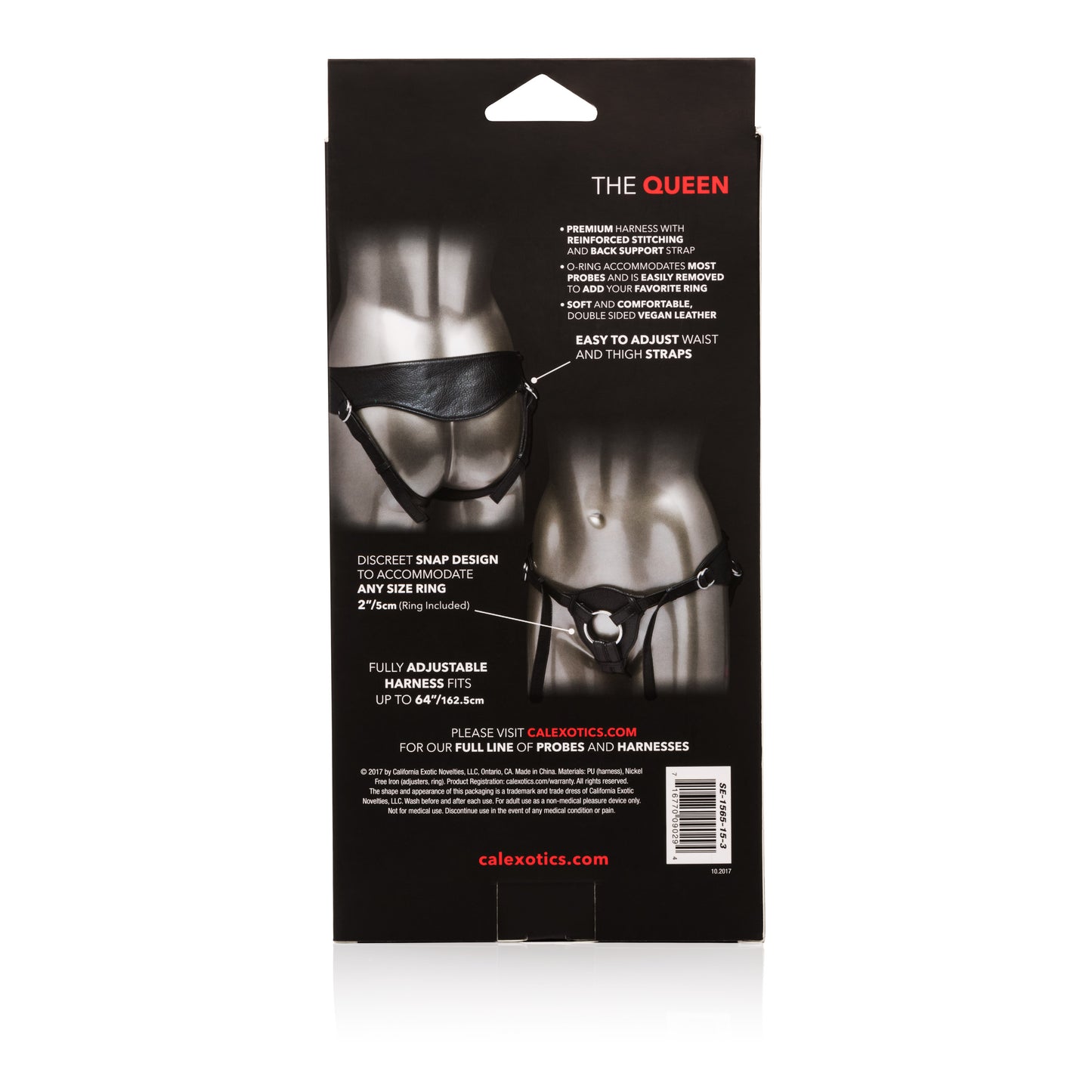 CalExotics The Queen Premium Harness with Back Support – Black