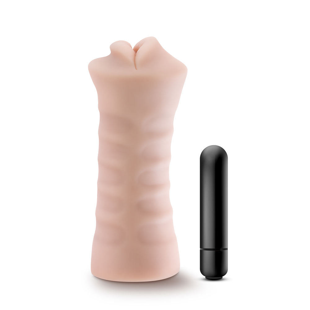 Blush Angie Vibrating Stroker for Men - Beige