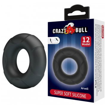Arvell Super Soft Silicone Cockring - Black - Waterproof