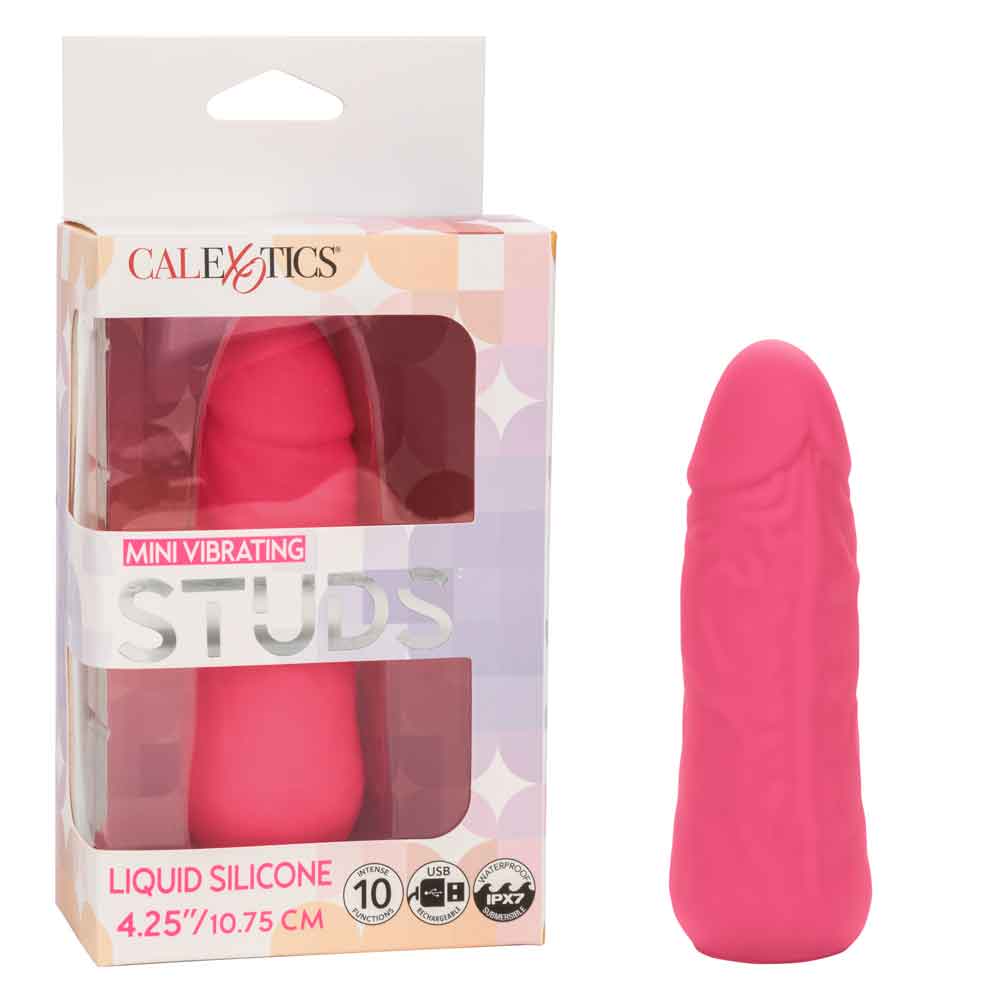 CalExotics Mini Vibrating Studs - Multi-Function Silicone Vibrator - Pink