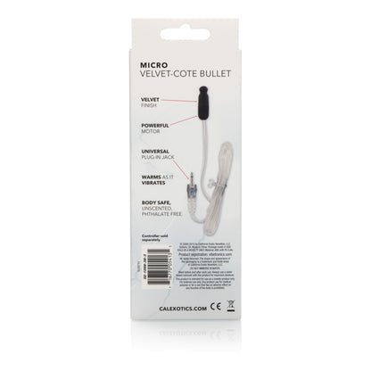 CalExotics Sterling Collection Micro Velvet-Cote Bullet Stimulator – Black