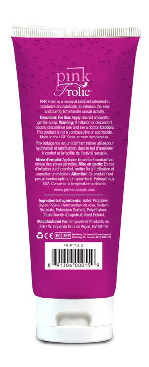 Gun Oil Pink - Personal Gel Lubricant - Water-Based - 3.3 Oz