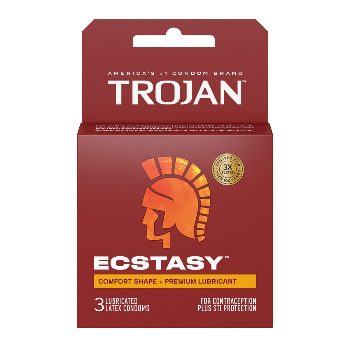 Trojan Ultra Ribbed Ecstasy Lubricated Condoms - Ribbed Design for Enhanced Stimulation
