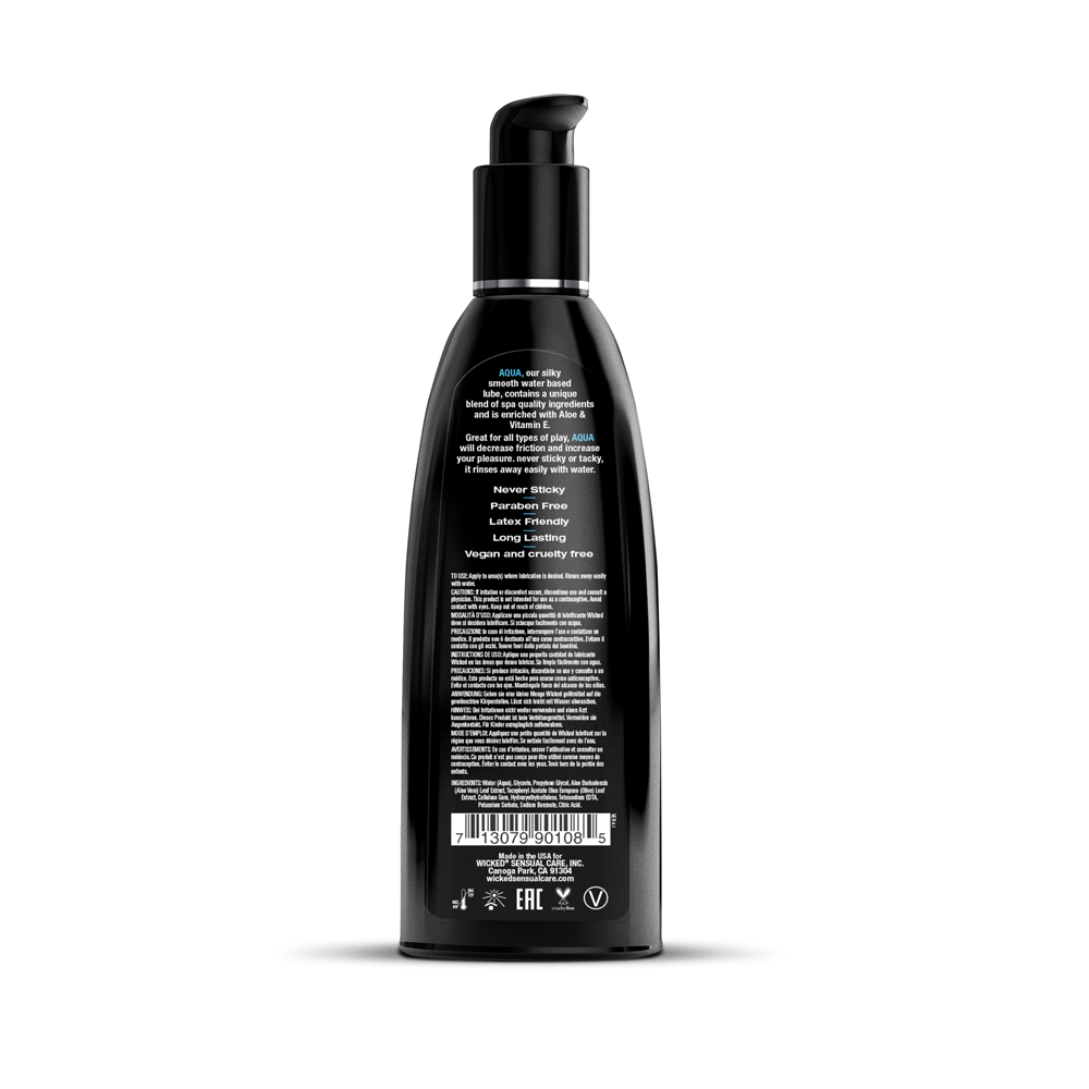 Wicked Aqua Water-Based Lubricant – 8.5 Fl. Oz. – Fragrance Free