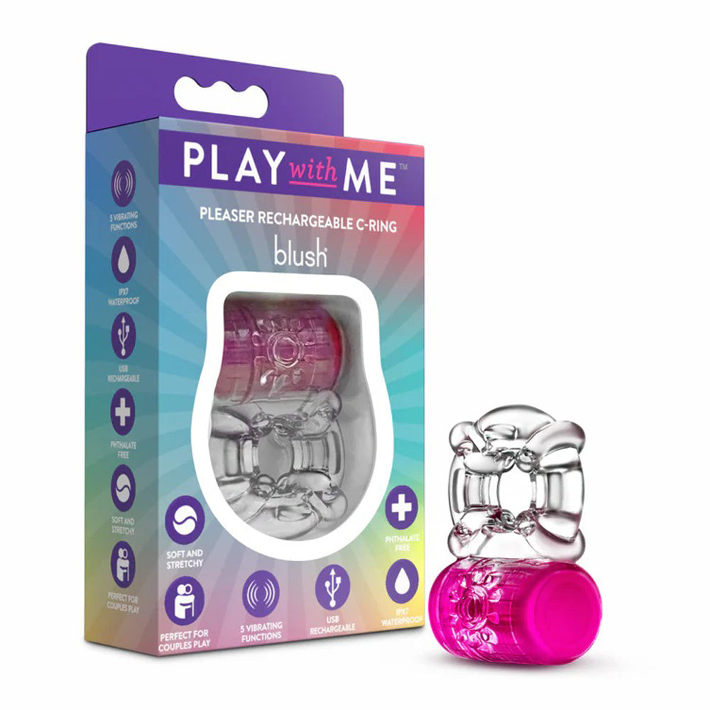 Blush Play With Me Pleaser Rechargeable C-Ring – Pink