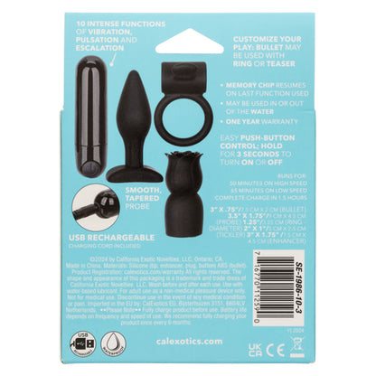 CalExotics Pleasure Kits Allure Collection – Black – Multi-Function Pleasure Kit