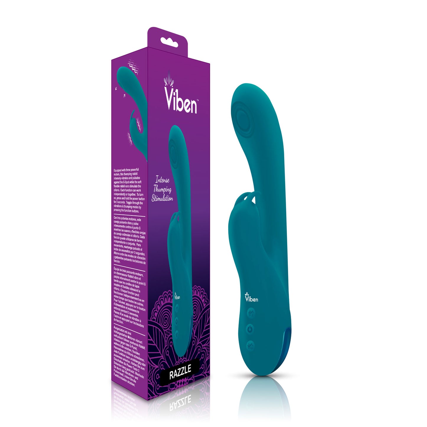 Razzle Thumping Rabbit - G-Spot Vibrator with Thumping Function - Ocean