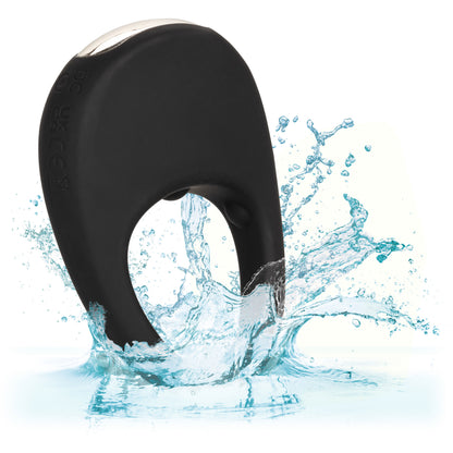 CalExotics Silicone Rechargeable Pleasure Ring - Vibrating Couples Enhancer - Black