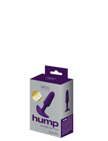 VeDO Hump Silicone Anal Plug - Purple - Waterproof and Non-Vibrating