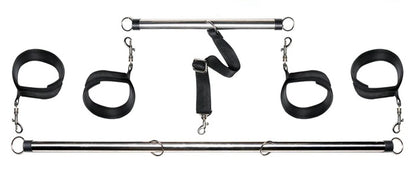 Pipedream Fetish Fantasy Series Spread 'Em Bar and Cuffs Set – Silver