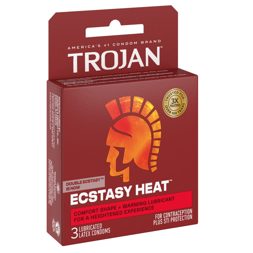 Trojan Double Ecstasy Condoms – 3 Pack