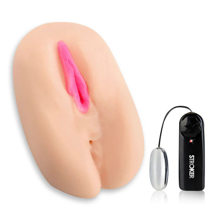 Electric Novelties Vibrating Pussy and Ass Masturbator – Beige