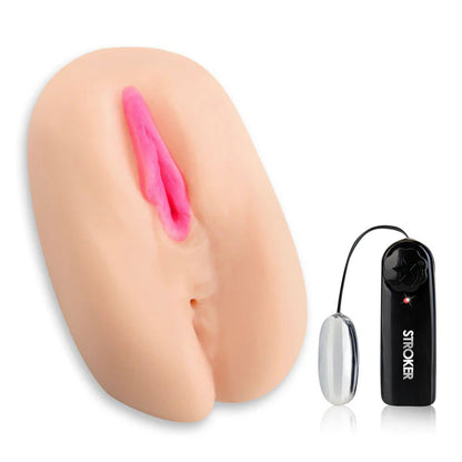 Electric Novelties Vibrating Pussy and Ass Masturbator – Beige