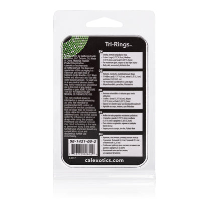 CalExotics Tri-Rings Glow-in-the-Dark Multi-Purpose Rings – Clear