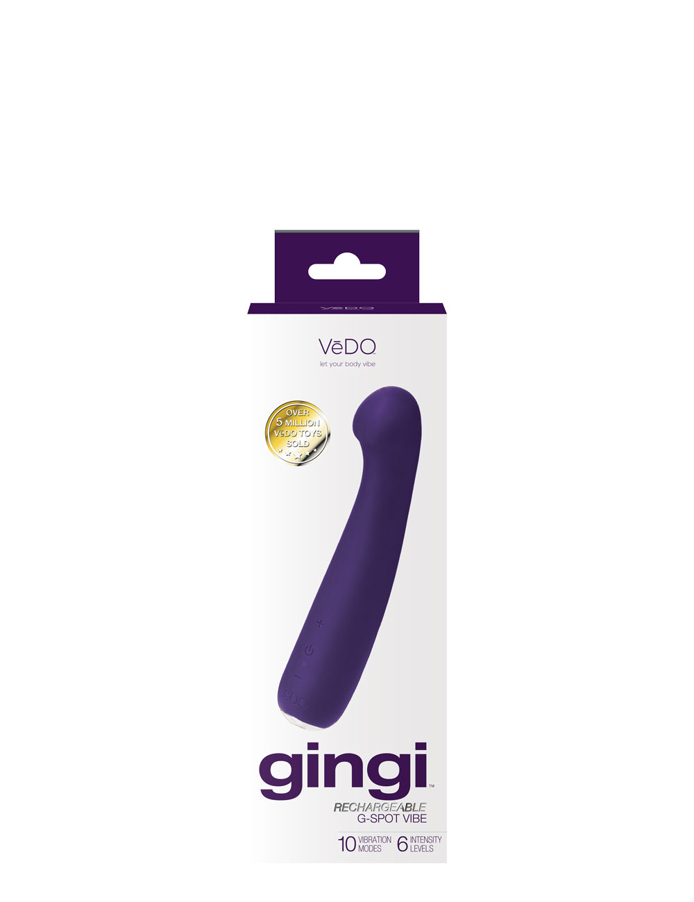 Gingi Rechargeable G-Spot Vibrator – Silicone – Purple