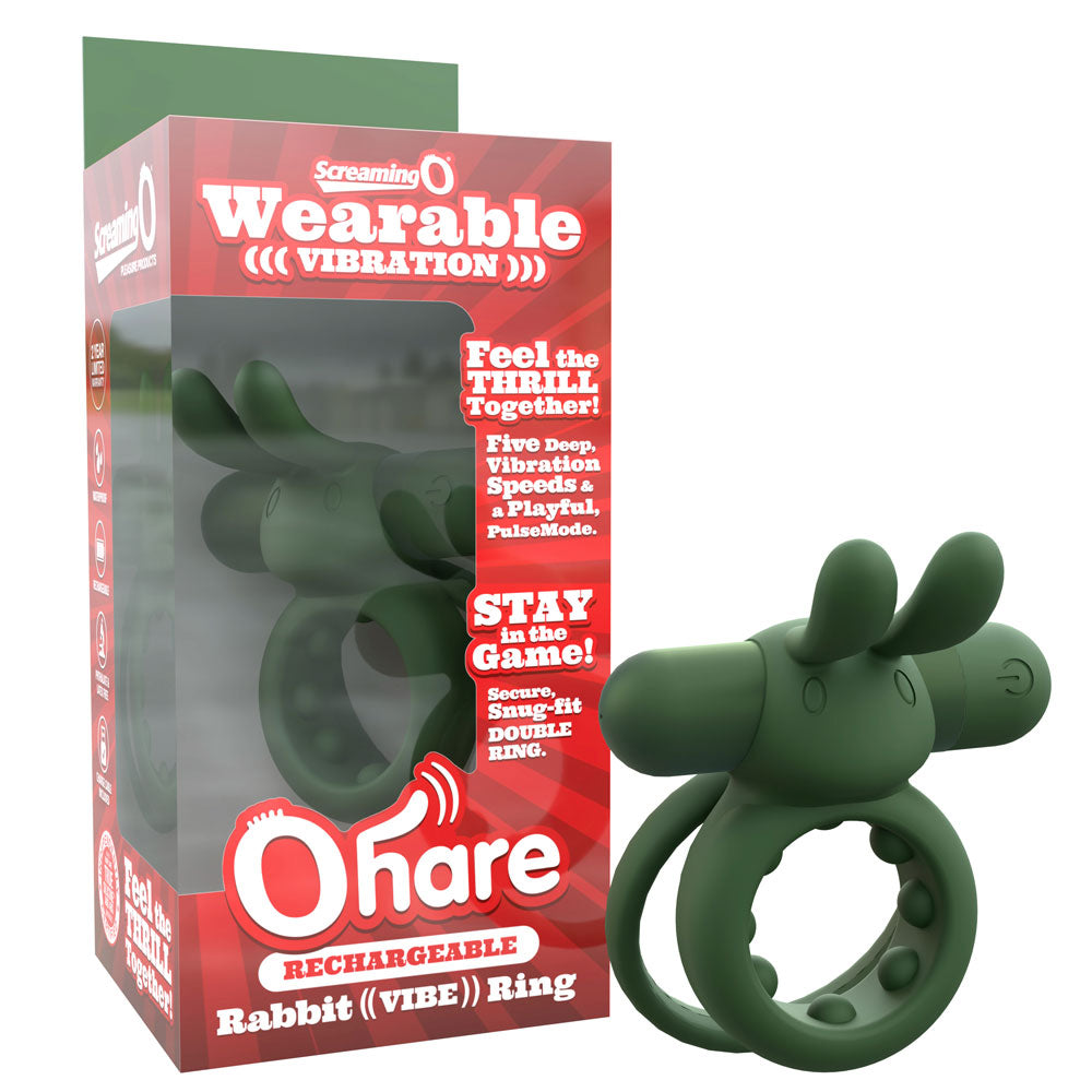 Screaming O Ohare Rechargeable Bullet - Green - Multi-Speed Vibration