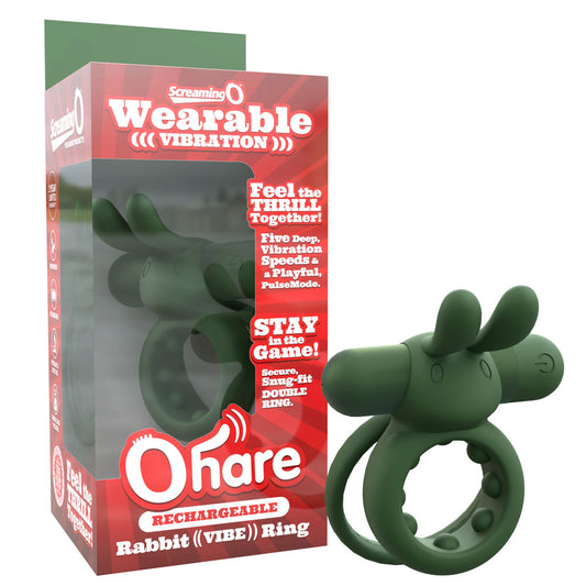 Screaming O Ohare Rechargeable Bullet - Green - Multi-Speed Vibration