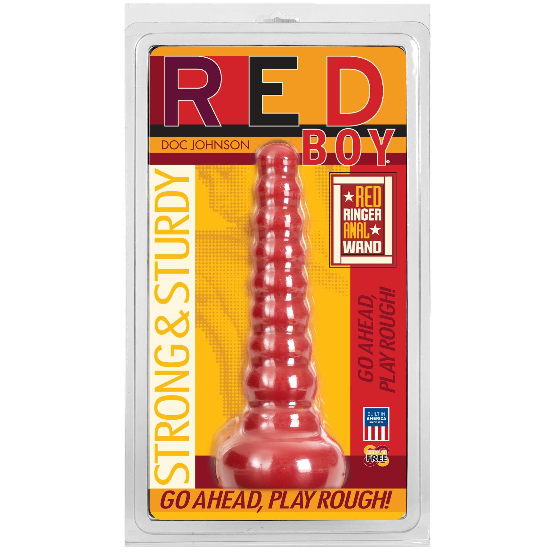 Red Boy Ringer Anal Wand – Red – Phthalate Free