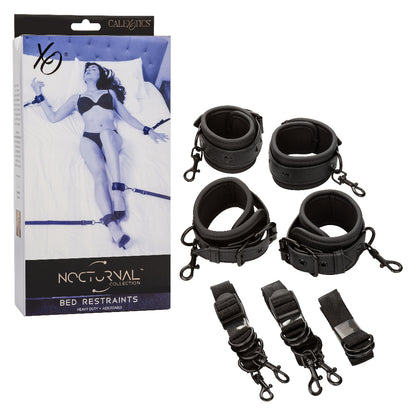 CalExotics Nocturnal Collection Bed Restraints Set – Black
