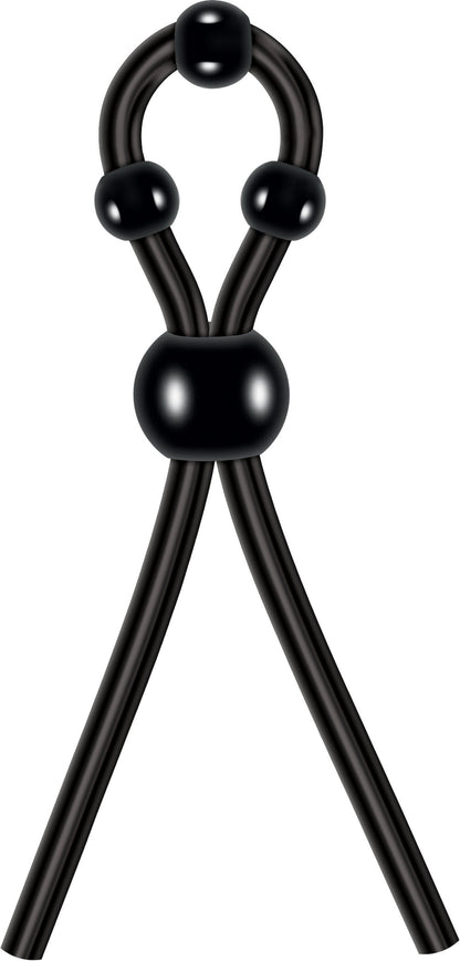 Evolved Novelties Ultimate Silicone Lasso – Black Pleasure Beads
