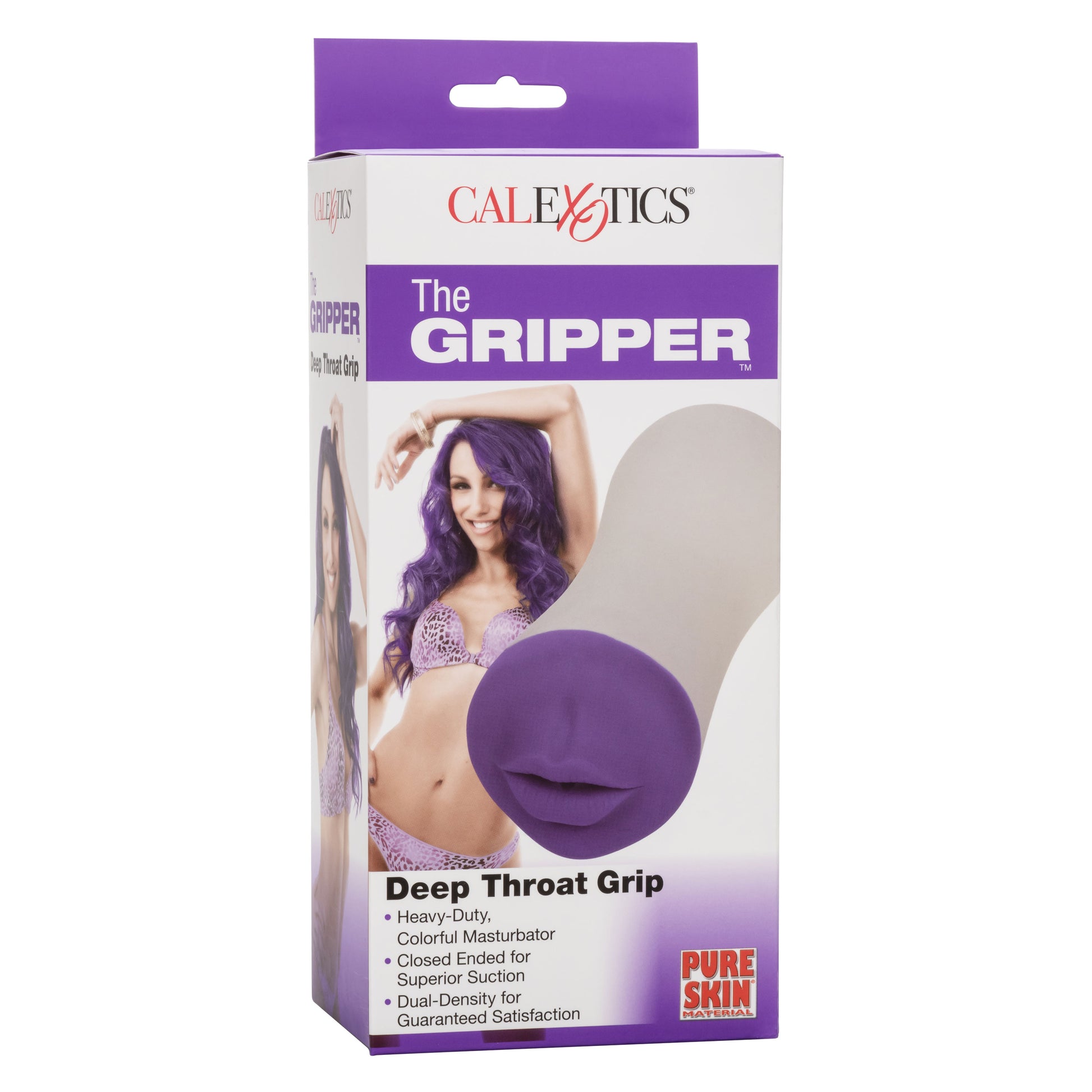 CalExotics Gripper Deep Throat Grip – Purple – Closed Ended Masturbator