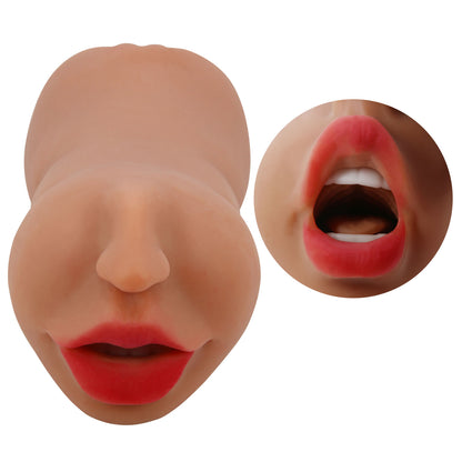 Pretty Love Zoey Mouth Masturbator Sleeve - Realistic Design - Brown