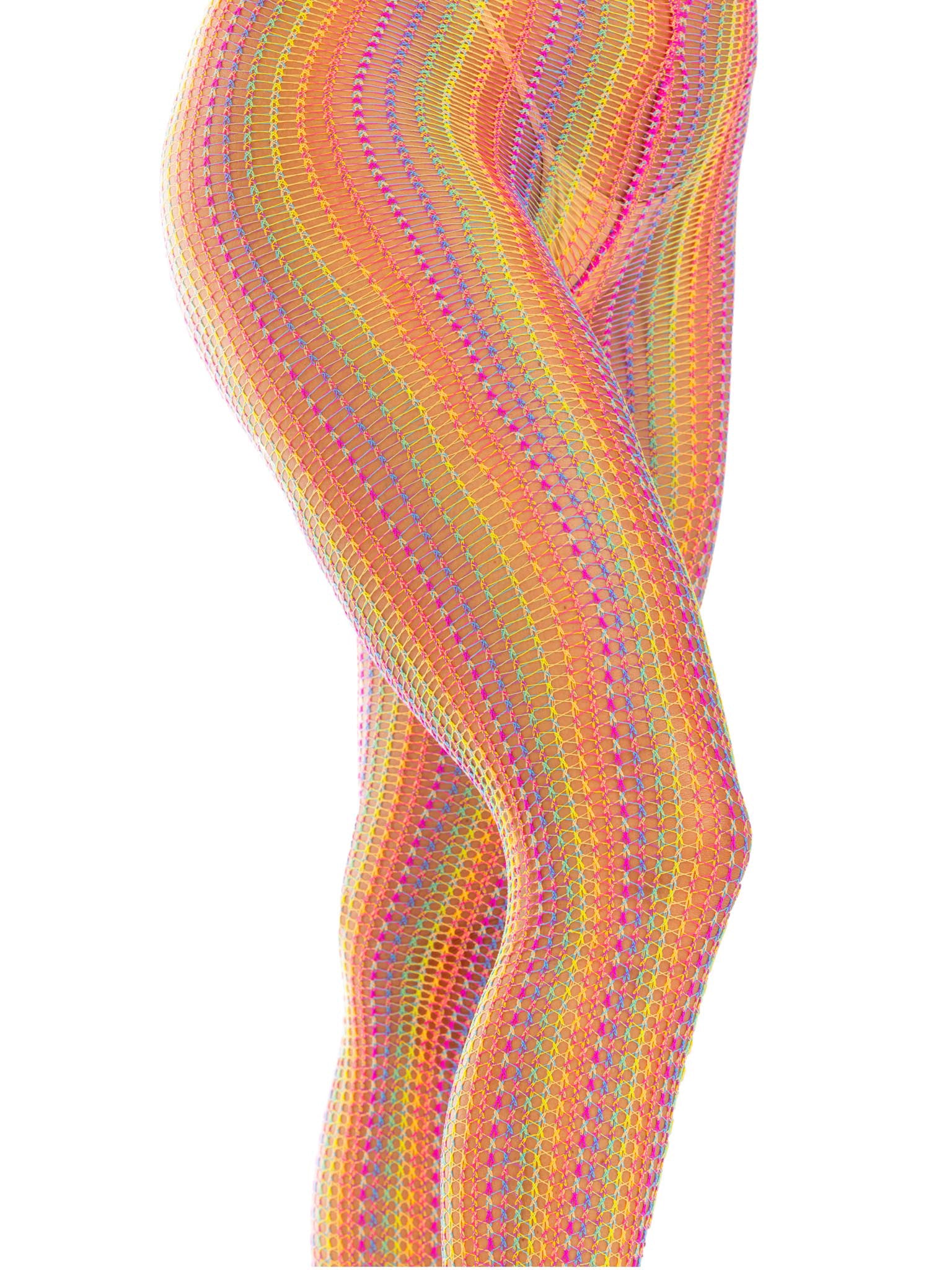 Leg Avenue Rainbow Crochet Net Tights – Multicolor – One Size