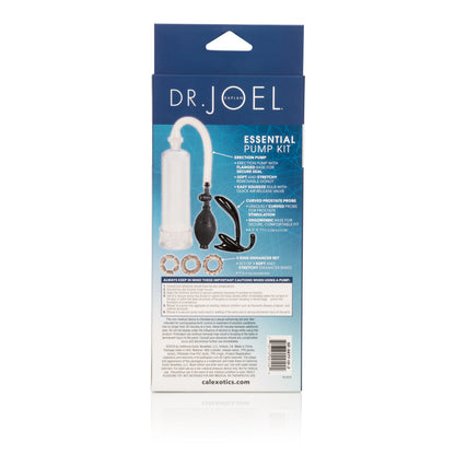 Dr. Joel Kaplan Essential Pump Kit – Clear – Prostate Probe and Cock Rings