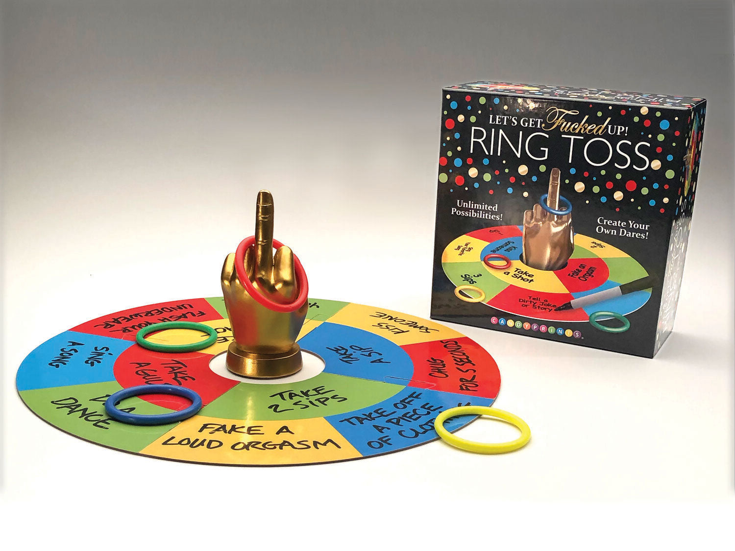 Little Genie Let's Get Fucked Up Ring Toss Game – Customizable Party Fun