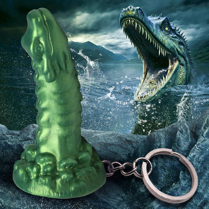 XR Brands Cockness Monster Keychain – Green, Mini Fantasy Accessory