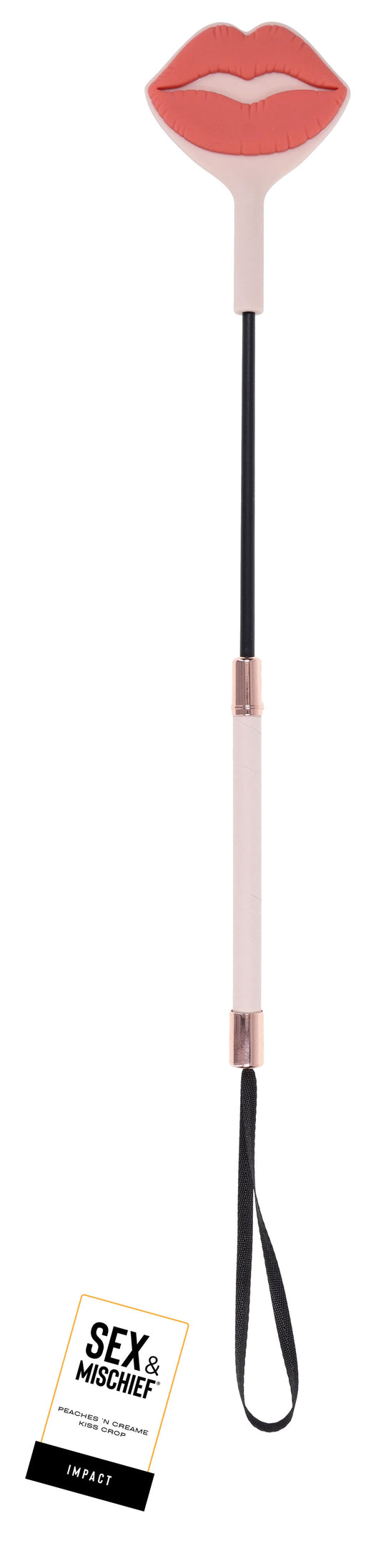 Sportsheets Peaches 'N Creame Kiss Crop - Peach - Silicone Tip