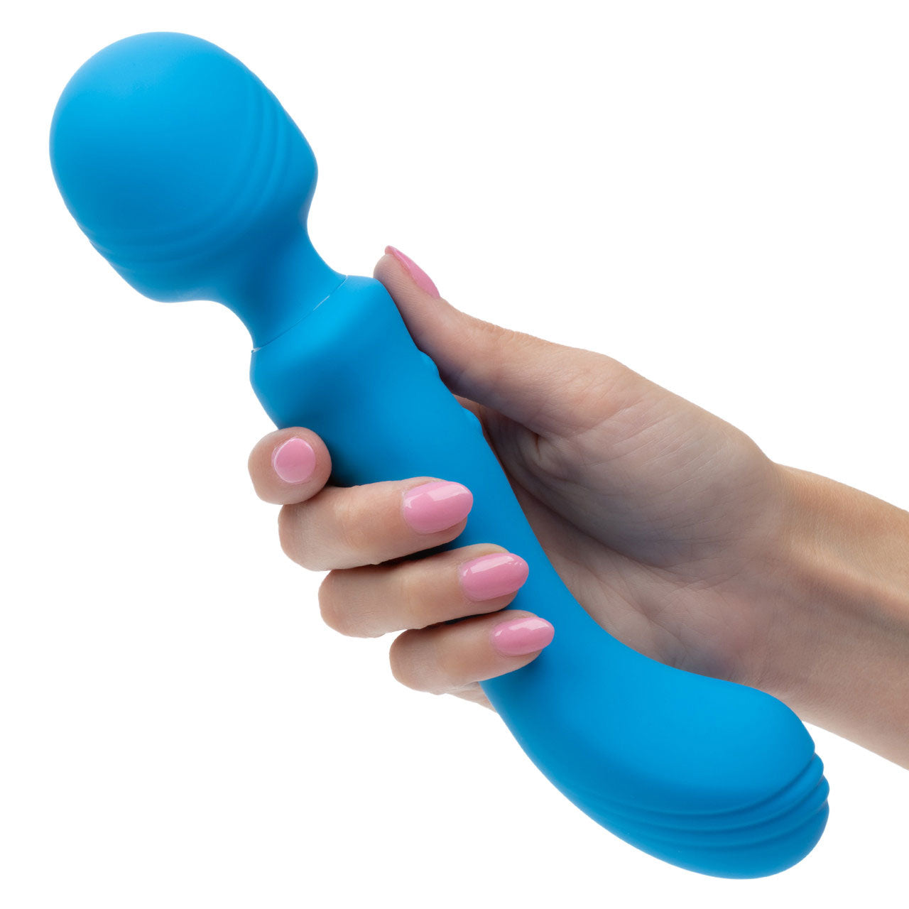 CalExotics Rumbler Rumble Wand - Dual-Ended Massager with 10 Speeds - Blue