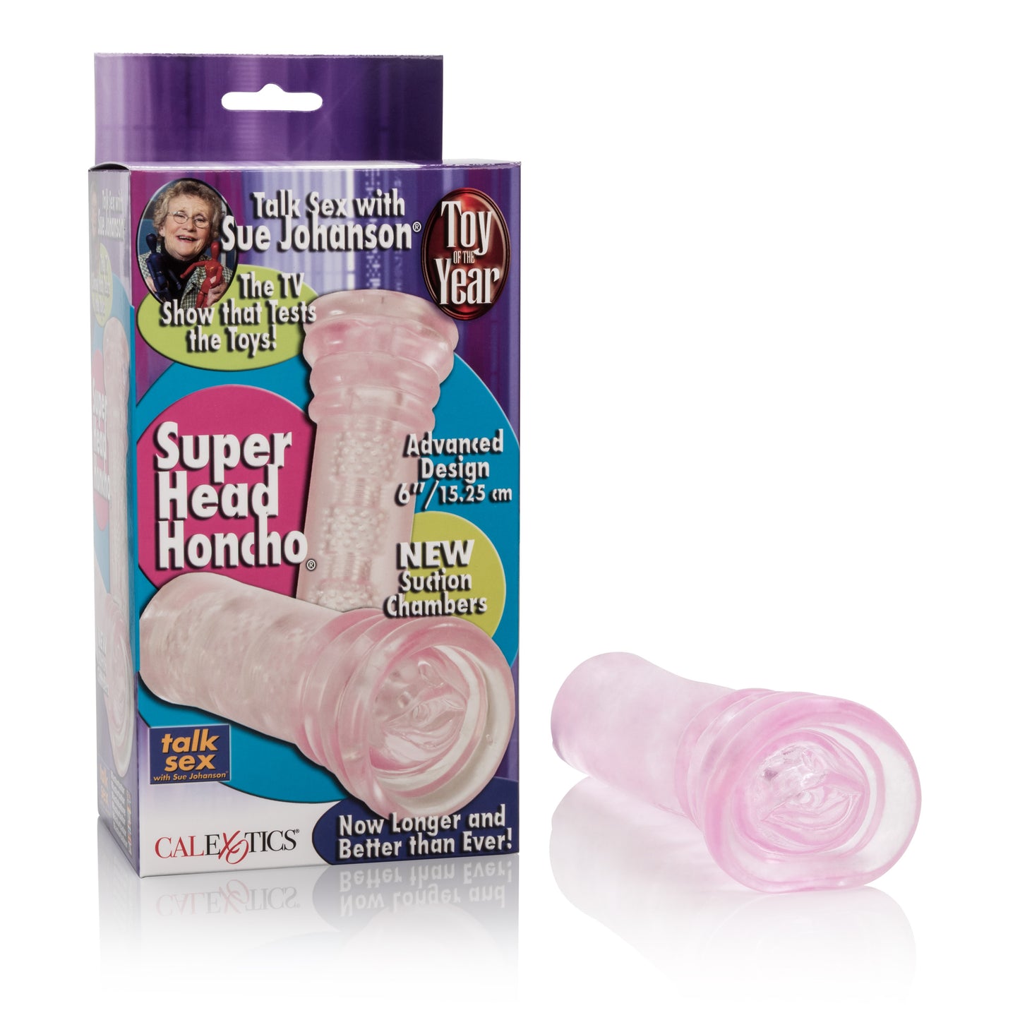Sue Johnson Super Head Honcho Advanced Masturbator with Suction Chambers – Pink
